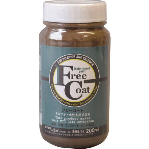 オレンジブック トラスコ中山　TRUSCOアトムペイント 水性フリーコート 200ML モカブラウン 〔品番:0000123114〕[ 注番:2037053]特長●つやを抑えた落ち着いた仕上がりの塗料です。●つや消しタイプより汚れに強く、メンテナンスが容易です。●屋外から屋内のかべ紙（ビニルクロス）まで幅広く塗れる多用途塗料です。●最大312色の取り揃え（0.7L、1.6L、3L）で、リフォーム・リノベーションにもお奨めです。用途●屋外木部：ラティス、ベンチ、外板、戸袋などに。●屋内木部：巾木、窓枠、家具などに。●鉄部：門扉、フェンス、物置などに。●コンクリート：内かべ、外かべ、ブロック塀などに。●室内：かべ紙（ビニルクロス）、しっくい、モルタル、砂かべ、京壁、繊維かべなどに。仕様●色：モカブラウン●容量(L)：0.2●塗布面積(［［M2］］)：約2(畳換算約1.3枚分)●指触乾燥時間：夏期/約1、冬期/約2〜3仕様2●塗り面積(m2)：2（畳枚数換算約1.3枚）●液性：水性半つや●希釈剤：通常不要・濃いときは水道水で5%以内●塗回数：1回塗り●建築基準法対応製品：F☆☆☆☆材質/仕上●合成樹脂（アクリル）セット内容/付属品注意●鉄部への塗装は、事前にさび止め塗料を塗ってください。●繊維かべや砂壁に塗装の際は、事前にアトム水性下塗剤をご使用ください。●気温5度以下の場合、湿度85%以上の場合は塗装を避けてください。●塗れない場所の代表例：浴室床・ユニットバス・池など水が溜まる所・油分がある所・アルミ・ステンレス。●磁器タイル・化粧合板・アクリルやABS以外のプラスティック。原産国（名称）日本JANコード4971544231143本体質量0.27kgオレンジブック トラスコ中山　TRUSCOアトムペイント 水性フリーコート 200ML モカブラウン 〔品番:0000123114〕[注番:2037053][本体質量：0.27kg]《包装時基本サイズ：61×61×120》分類》工事・照明用品》塗装・内装用品》塗料☆納期情報：オレンジブック掲載以外でメーカー直送品【法人限定＝会社名ご記入お願い致します。】