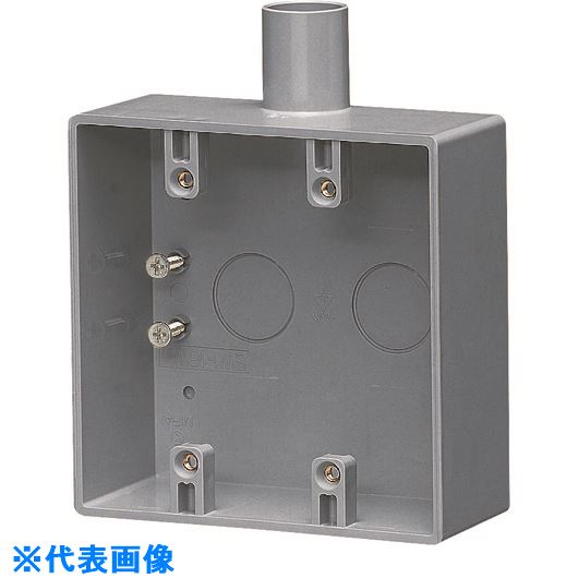 ■未来 露出スイッチボックス(グレー) SW128W(2038271)[送料別途お見積り][法人限定][掲外取寄]