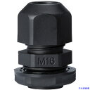 ■タカチ Mネジケーブルグランド 低価格タイプ ブラック RM16S8B(2038306)