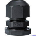 ■タカチ Mネジケーブルグランド 低価格タイプ ブラック RM20S12B(2041556)