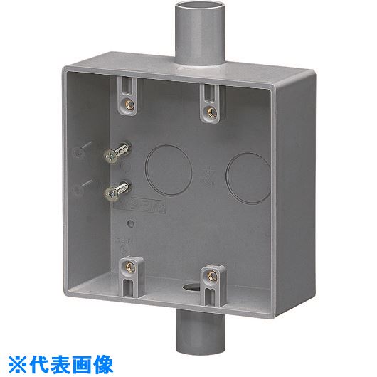 ■未来 露出スイッチボックス(グレー) SW222W(2044620)[送料別途お見積り][法人限定][掲外取寄]