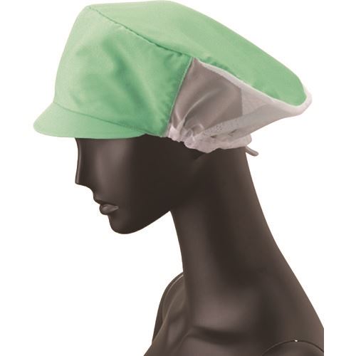 ■サンペックス キャスケット メッシュ 衛生帽子 グリーン F DC5239(2046633)[送料別途お見積り][法人限..