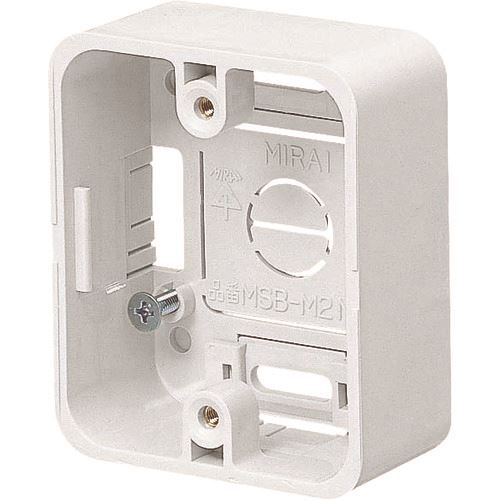■未来 モール用スイッチボックス MSBM2W(2049065)[送料別途お見積り][法人限定][掲外取寄]