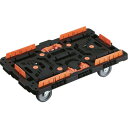 ■TRUSCO 連結式樹脂製平台車 ビートル 700X450 自在3輪 コボレ止めセット とめたろう付 BT700KJ3E100T(2063331)