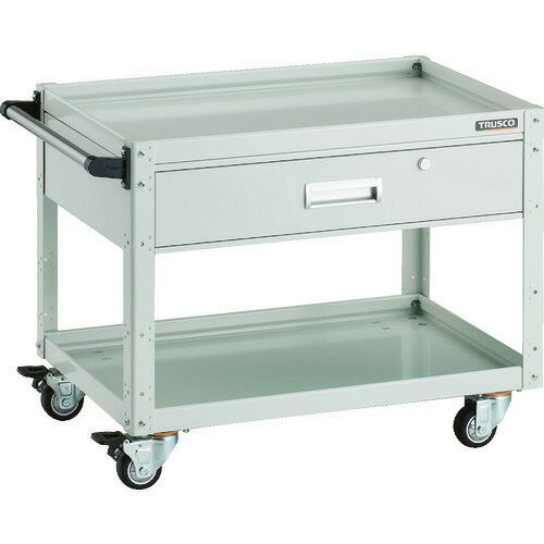■TRUSCO ツールワゴン イーグルワゴン 750×500×H600 引出付 ウレタン4輪自在 ホワイト EGW672VUJW(2064..