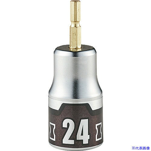 ■KTC インパクトドライバ用ショートソケットビット 難攻不落 24mm BZP63S24(2067164)