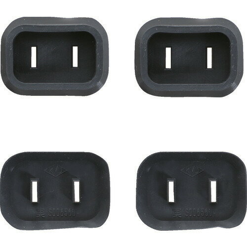 ■TRUSCO プラグ安全カバー2P用 50P入 ブラック PL2CAP50PBK(2072258)