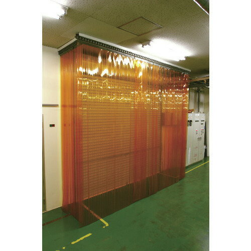 ■TRUSCO ストリップドアシートセット 防虫オレンジ 厚み3mm幅300mm 取付間口2m×高さ2m 完全オーバーラップ TSBO330PR2020S(2074330)[送料別途お見積り][法人限定][直送]