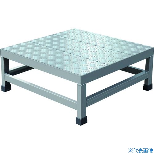 ■TRUSCO アルミ製溶接一体構造型作業台 縞板タイプ 一段(完成品) W600×D600×H250 WTDBC6625(2074495)