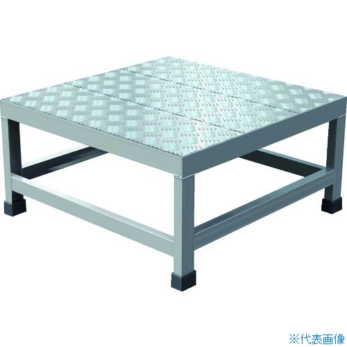 ■TRUSCO アルミ製溶接一体構造型作業台 縞板タイプ 一段(完成品) W600×D600×H300 WTDBC6630(2074496)