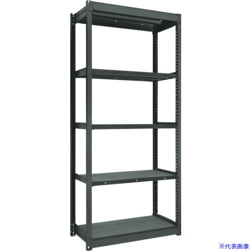 ■TRUSCO TUG型軽量棚 黒 100kg単体 1240X624XH2100 5段 TUG10074L5BK(2075525)[法人限定][直送元]