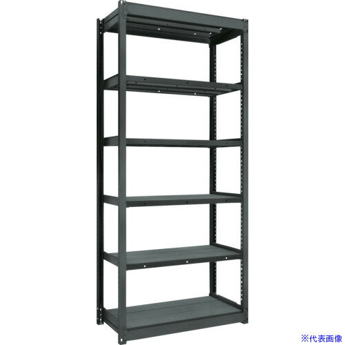 オレンジブック トラスコ中山　TRUSCOTRUSCO TUG型軽量ボルトレス棚 黒 100kg 単体型 1840×474×H2100 6段 〔品番:TUG10076S6BK〕[ 注番:2075553]特長仕様●間口(mm)：1842●奥行...