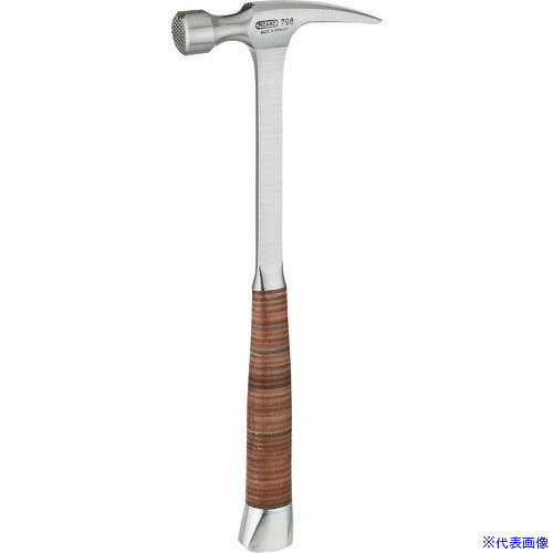 オレンジブック トラスコ中山　TRUSCOPICARD オールスチール・大工用屋根ハンマー No.796 打面:平滑 頭径30mm 〔品番:007960022〕[ 注番:2077772]特長●高級牛皮の革製グリップです。●釘保持用マグネットが付いています。●ハンドルが長いタイプです。●ヘッドはきれいに研磨しています。●透明粉末塗装により防錆処理済です。●本革を積層したグリップは、使い込むほど手になじみます。●ヘッドとハンドルが一体鍛造で耐久性に優れています。用途●住宅建設などの釘打ち用。仕様●頭径(mm)：30●頭長(mm)：150●全長(mm)：435●打面：平滑●頭部長さ(mm)：150仕様2●革製グリップ付●防錆加工材質/仕上●本体：スティール（鍛造、透明粉末塗装）●グリップ:牛革セット内容/付属品注意原産国（名称）ドイツJANコード4016671032420本体質量1.116kgオレンジブック トラスコ中山　TRUSCOPICARD オールスチール・大工用屋根ハンマー No.796 打面:平滑 頭径30mm 〔品番:007960022〕[注番:2077772][本体質量：1.116kg]《包装時基本サイズ：500×200×100》〔包装時質量：2kg〕分類》手作業工具》ハンマー・刻印・ポンチ》片手ハンマー☆納期情報：仕入れ先通常在庫品 (欠品の場合有り)