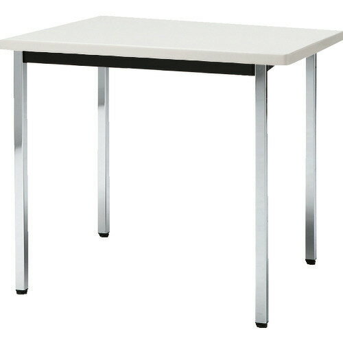 ■TRUSCO 会議用テーブル 900X900XH700 角脚 下棚無し ホワイト TDS0990W(2082249)[法人限定][直送元]