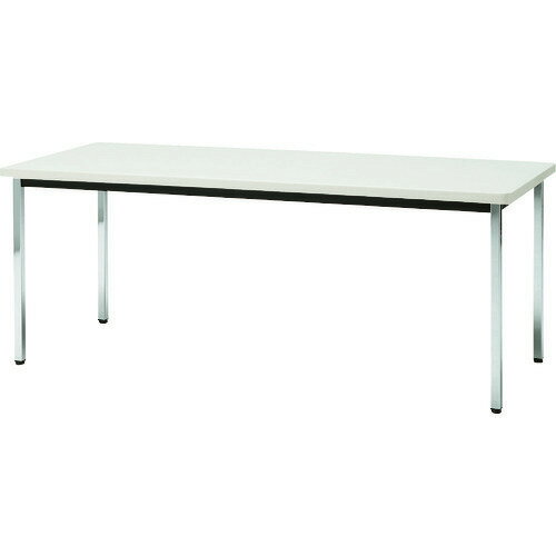 ■TRUSCO 会議用テーブル 1800X750XH700 角脚 下棚無し ホワイト TDS1875W(2082281)[法人限定][直送元]