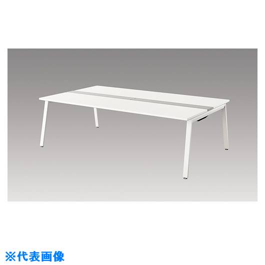 ■NAIKI 大型ベンチテーブル (基本型) (両面タイプ) RXFN2412KWH(2088552)[送料別途お見積り][法人限定]..