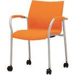 ■プラス 60209)会議イス MC-A20 MB-A24K OR MBA24KOR(2095308)[送料別途見積り][法人・事業所限定][外..