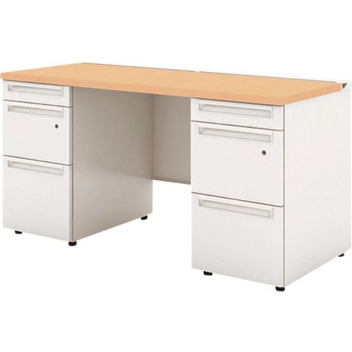 ■PLUS 779834)US 両袖机UR−146WD−33 WM/W4 UR146WD33WMW4(2097288)[送料別途お見積り][法人限定][外直送]