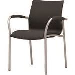 ■プラス 60215)会議イス MC-A20 MB-A24 BK MBA24BK(2101594)[送料別途見積り][法人・事業所限定][外直送]