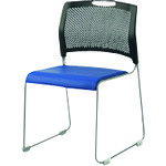 オレンジブック トラスコ中山　TRUSCOJTX 706746)会議イス FRS−10L IB インディゴブル− 〔品番:FRS10LIB〕[ 注番:2102993]特長●背・座ともにベンディングする「FRS」ミーティングチェア（PVCレザー張り）/ブラック×インディゴブルーです。●背・座ともにベンディングし、しなやかな座り心地が得られます。●座にパンチングの樹脂を使用しているので、座ると自然とたわみ、快適な座り心地が得られます。仕様●座幅(mm)：418●座奥行(mm)：435●座面高さ(mm)：440●張地：PVCレザー張●色：背＝ブラック×座＝インディゴブルー●座面寸法W(mm)：418●座面寸法D(mm)：435●背：ポリプロピレン、座（張地／芯材）：PVCレザー張／ポリプロピレン、クッション：ウレタンフォーム、脚：φ13mmハイテンションスチールパイプ（粉体塗装・シルバー色）、脚端：ポリプロピレン●横連結、スタッキング可能(4脚) ※対応台車：PS−D25●JOINTEX推奨ユニバーサルデザイン商品●完成品仕様2●座面高(mm)：440材質/仕上●背：ポリプロピレン、座（張地/芯材）：PVCレザー張/ポリプロピレン、クッション：ウレタンフォーム、脚：φ13mmハイテンションスチールパイプ（粉体塗装・シルバー色）、脚端：ポリプロピレンセット内容/付属品注意原産国（名称）日本JANコード本体質量34kgオレンジブック トラスコ中山　TRUSCOJTX 706746)会議イス FRS−10L IB インディゴブル− 〔品番:FRS10LIB〕[注番:2102993][本体質量：34kg]《包装時基本サイズ：514×537×777》〔包装時質量：4kg〕分類》オフィス・住設用品》オフィス家具》オフィスチェア☆納期情報：オレンジブック掲載以外でメーカー直送品【法人限定＝会社名ご記入お願い致します。】