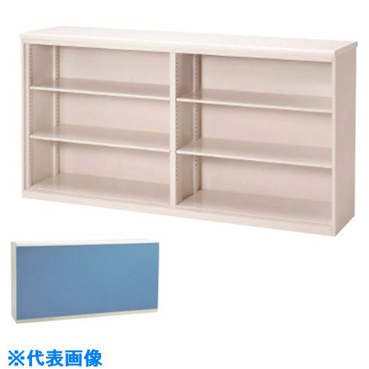 ■PLUS 69325)DK ハイカウンター棚付オープン DK-18HN LB DK18HNLB(2106061)[送料別途お見積り][法人限..