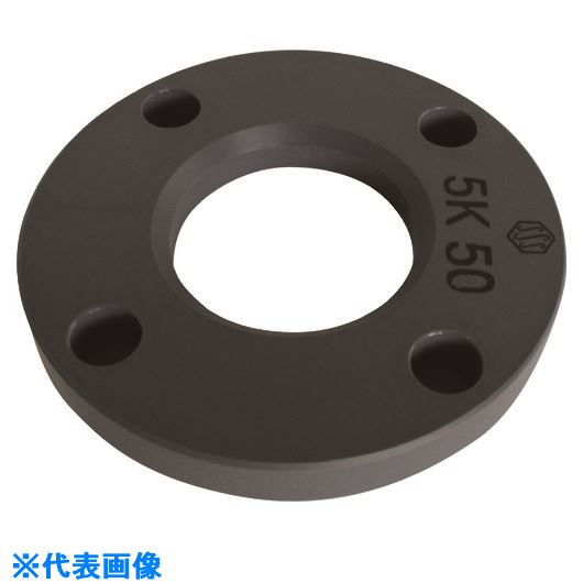 ■エスロン 板フランジ(SJ型) (本体材質-PVC)-JIS5K 50 FSJ505(2107466)[送料別途見積り][法人・事業所..