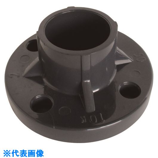 ■エスロン TSフランジ クリーン (本体材質-HI)-JIS10K 20 CLF20(2107484)[送料別途見積り][法人・事業..