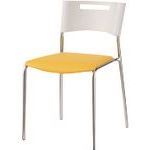 ■プラス 868781)会議イス MC-112N 固定脚 イエロー MC112NYL(2109603)[送料別途見積り][法人・事業所限定][外直送]