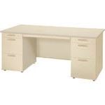 ■PLUS 670050)LA 両袖机 LA−167D−33 LGY/LGY LA167D33LL(2111940)[送料別途お見積...