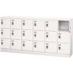 Lockers - ■PLUS 617207)多人数用ロッカー KL−L63N W4 KLL63NW4(2113685)[送料別途お見積り][法人限定][外直送]