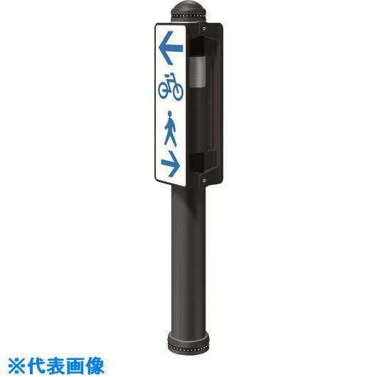 ■積水　ウレタン樹脂あいボラード　サインタイプ　両面　メタリックグレー　固定式【駐車禁止】B-01 5本入〔品番:WSDK-7DS-M80,B-01〕[TR-2114868×5][送料別途見積り][法人・事業所限定][外直送]