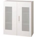 书柜 - ■PLUS 648253)L6 ガラス両開き保管庫 L6−105AG W4 L6105AGW4(2117882)[送料別途お見積り][法人限定][外直送]