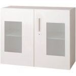 ■プラス 648255)L6 ガラス両開き保管庫 L6-A70AG W4 L6A70AGW4(2119336)[送料別途見積り][法人・事業所..