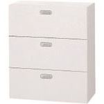 书柜 - ■PLUS 635830)LX−5 ラテラル保管庫3段 L5−E105H−3 W4 L5E105H3W4(2120402)[送料別途お見積り][法人限定][外直送]