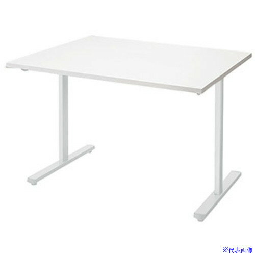 ■NAIKI ミーティングテーブル(配線無/直線テーブル モプト MP型/天板：ホワイト 脚：クリアーホワイト/..