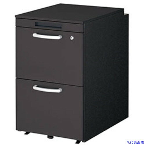 ■NAIKI ワゴン(トレー付2段) ワゴン(トレー付2段)/天板:ブラック 本体:ブラック/W395×D580×H650 TR046HCBB(2142450)[送料別途お見積り][法人限定][外直送]