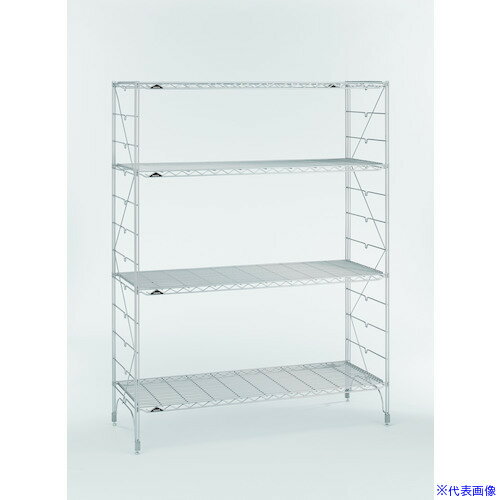 ■エレクター ファーストシリーズ・ワイヤーシェルフ M1070 間口1061mm×奥行454mm×高さ1352mm 3段 M1070M13203(2147094)[送料別途見積り][法人・事業所限定][外直送]
