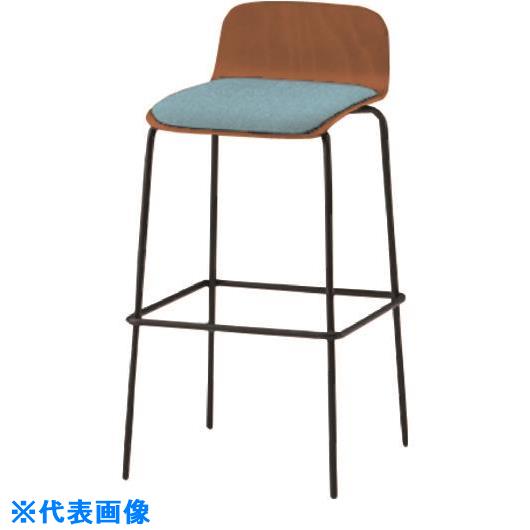 ■ITOKI ノットワークハイチェア座パッド付 背座ラスティックビーチM・脚サテンブラック・ウレタンレザ..