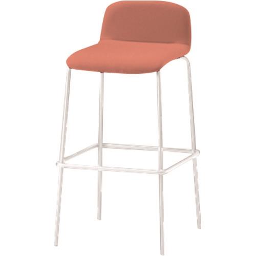 ■ITOKI ノットワークハイチェア張りぐるみ 脚ホワイト・布地コーラルピンク KLL133C1W9M6(2154941)[送..