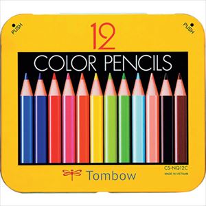■Tombow ミニ色鉛筆12色 ミニ削り器付 BCA151(2155021)[送料別途お見積り][法人限定][掲外取寄]