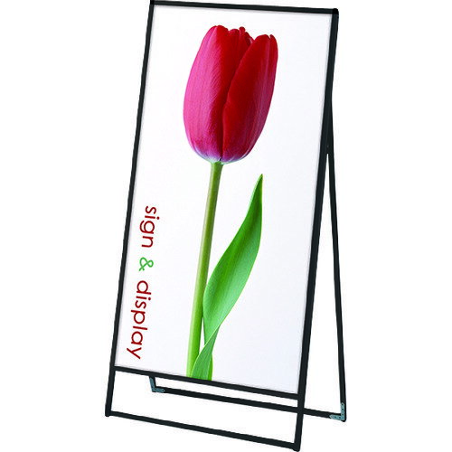 ■TOKISEI ブラックバリウススタンド看板 アルミ複合板タイプ 900×1800片面 BVASKAP900X1800K(2157709)[送料別途見積り][法人・事業所限定][外直送]