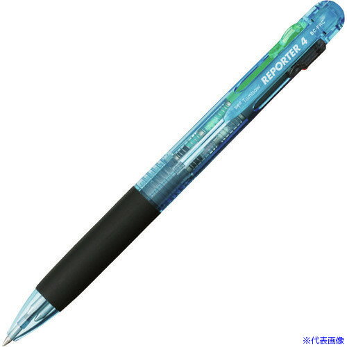 ■Tombow 4色ボールペン リポーター4 透明ブルー BCFRC40(2159356)