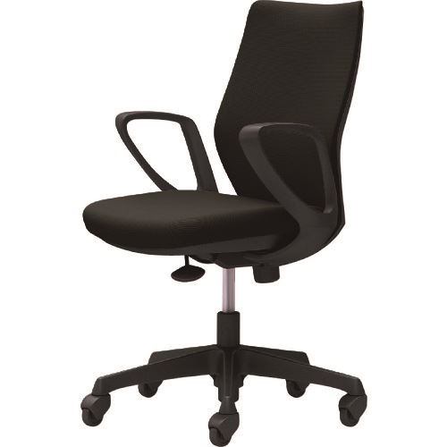 オレンジブック トラスコ中山　TRUSCOOKAMURA CG-M 固定肘 背パッド ハンガー無 ブラックボディ ゴムキャスター ブラック 〔品番:CG27JRFM31〕[ 注番:2165323]特長●スマートなデザインと身体のことを考え抜...