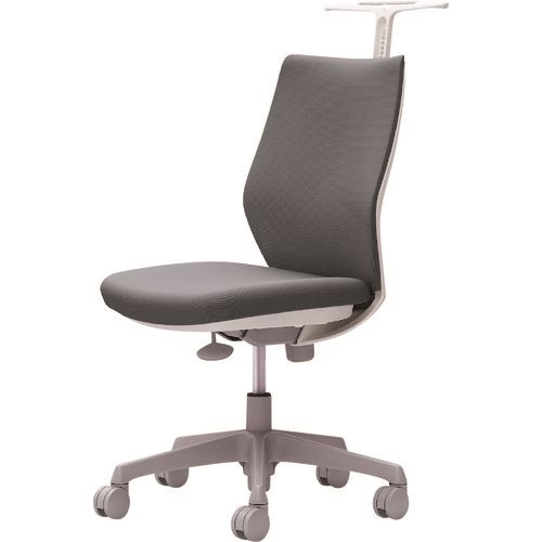 ■OKAMURA CG-M 肘無 背パッド ハンガー有 ホワイトボディ ナイロンキャスター グレー CG18WRFM37(2165326)[送料別途お見積り][法人限定][外直送]