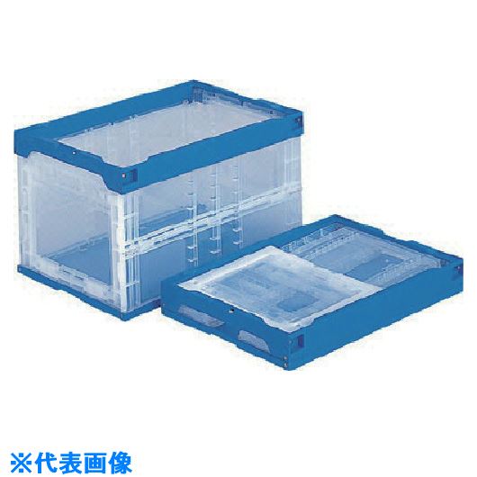 ■サンコー 折りたたみコンテナー 552570 オリコンラック50B(短側扉有)-B SK552570(2166865)[送料別途お..