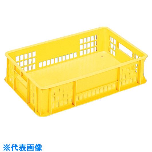 ■サンコー スタッキングコンテナー 101705 サンテナーB#17K イエロー SKB17KYE(2170038)[送料別途お見積り][法人限定][外直送]
