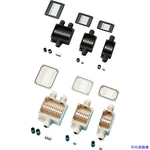 オレンジブック トラスコ中山　TRUSCOオーム電機 防水中継ボックス耐油ベージュ 〔品番:JBW305BJ〕[ 注番:2171412]特長●キャプコン(ケーブルクランプ)と端子ボックスが一体構造です。用途●センサ線および各種配線の防水型中継ボックスに。仕様●色：黒仕様2●端子台5極 M3 AC/DC300V 15A ベージュ 耐油性 IP67材質/仕上●フタ：ナイロン66 GF30％(UL94V-0)●フタ固定ねじ：ステンレス●パッキン：発泡ウレタン●本体・締付キャップ・ブラインドバー：ナイロン66(UL94V-2)●フタ固定ナット：真ちゅう(ニッケルメッキ)●端子ねじ：鉄(三価クロメートメッキ)●端子金具：真ちゅう(ニッケルメッキ)●Wシール：ポリプロピレン(UL94HB)●ゴムブッシュ：NBR●ショートバー：真ちゅう(ニッケルメッキ)ナイロンコーティングセット内容/付属品注意原産国（名称）日本JANコード本体質量999gオレンジブック トラスコ中山　TRUSCOオーム電機 防水中継ボックス耐油ベージュ 〔品番:JBW305BJ〕[注番:2171412][本体質量：999g]分類》電子機器》電気・電子部品》端子台☆納期情報：メーカー取り寄品（弊社より発送）
