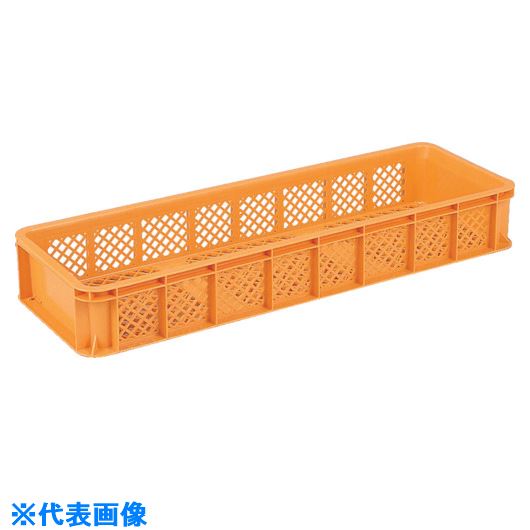 ■サンコー スタッキングコンテナー 102554 サンテナーB#55-3オレンジ SKB553OR(2171621)[送料別途見積..