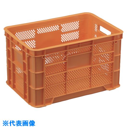 ■サンコー スタッキングコンテナー 104841 サンテナーB#50T(2持手、4印刷面) オレンジ SKB50T2PE(O)(21..
