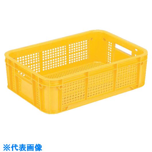 ■サンコー スタッキングコンテナー 102453 サンテナーB#25-6イエロー SKB256YE(2173117)[送料別途見積り][法人・事業所限定][外直送]
